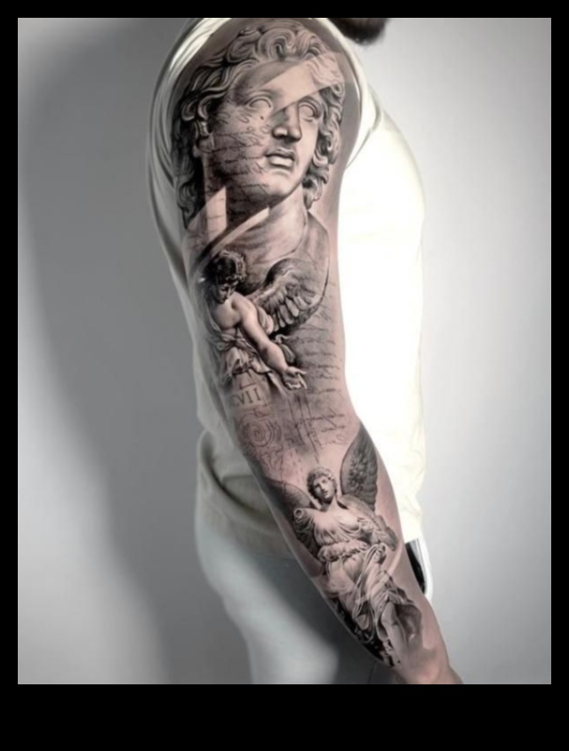 Tatuajele de braț din pânză sculptată ca o operă de artă 3 Pânză sculptată: Descoperiți frumusețea tatuajelor pe brațe