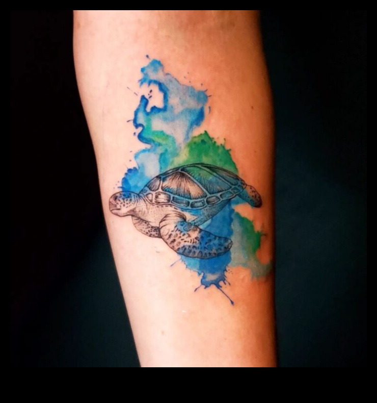 Cascada de cerneală Un spectru de frumusețe în tatuajele cu acuarelă 5 Cascada de cerneală: tatuaje cu acuarelă într-un spectru de frumusețe